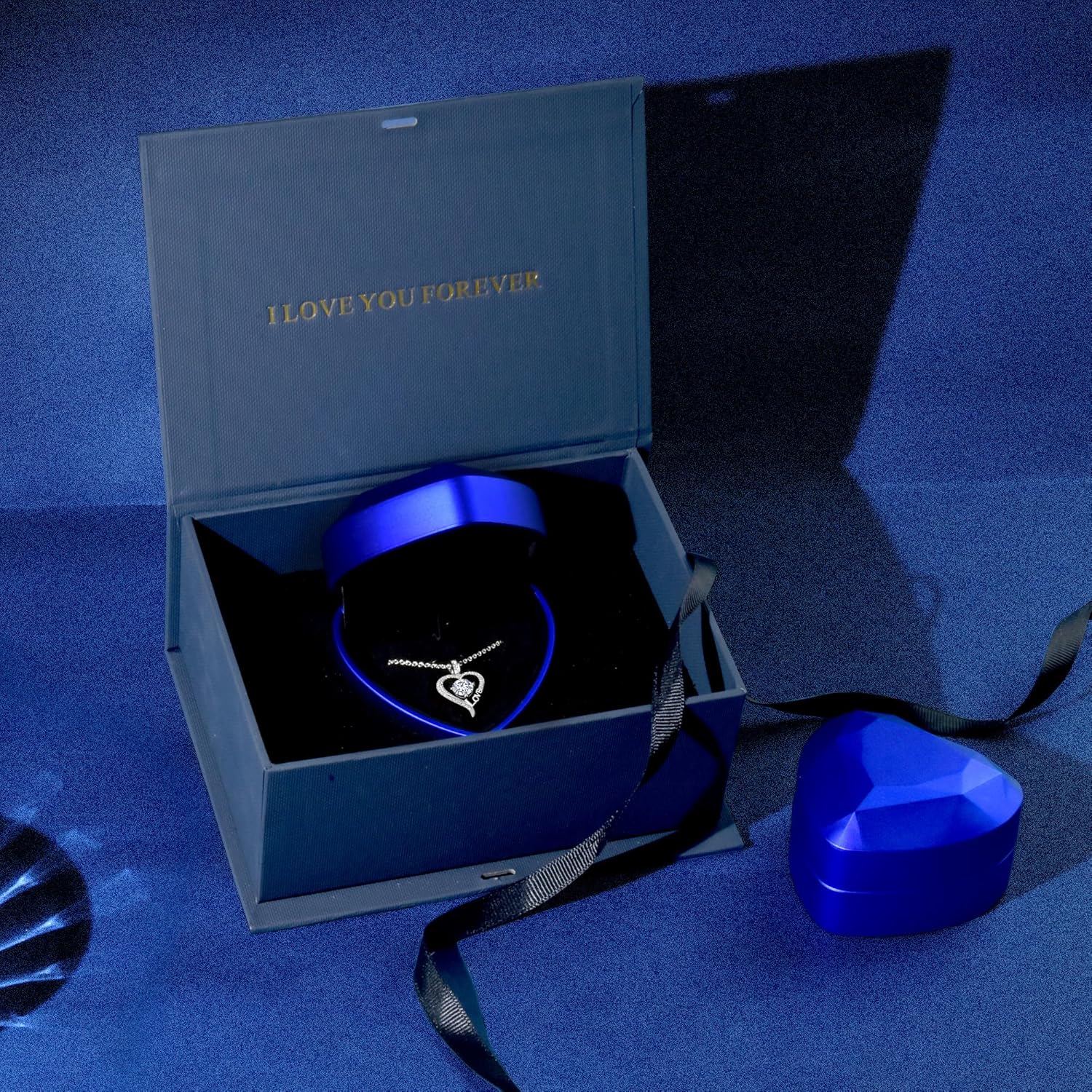 Moissanite Heart Necklaces for Women, 1-3 Carat Moissanite 925 Sterling Silver Love Jewelry, Valentines Day Birthday Wedding Anniversary Engagements Gifts for Women Wife Girlfriend Mom Her - Image 5