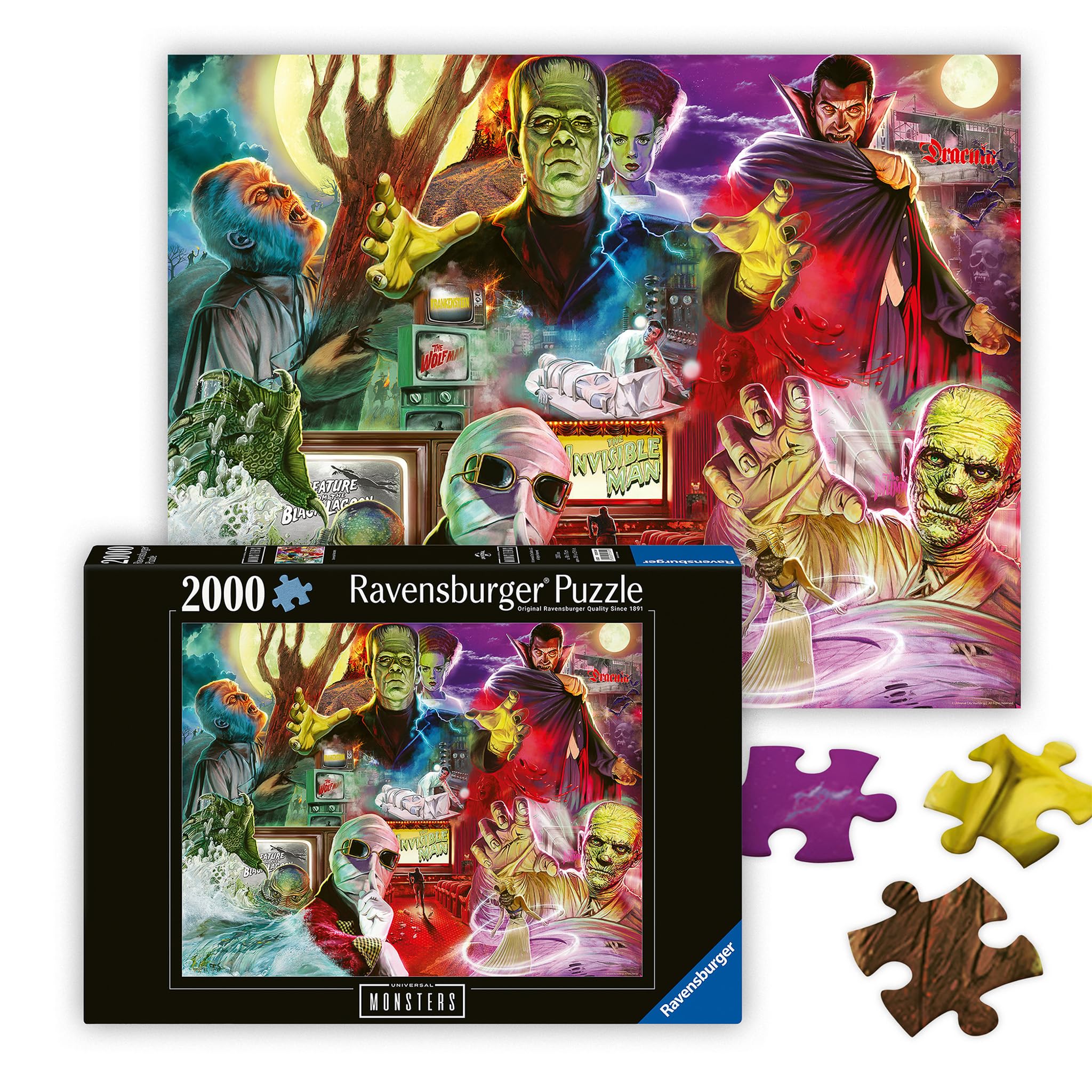 Ravensburger Universal Monsters 2000 Piece Jigsaw Puzzles