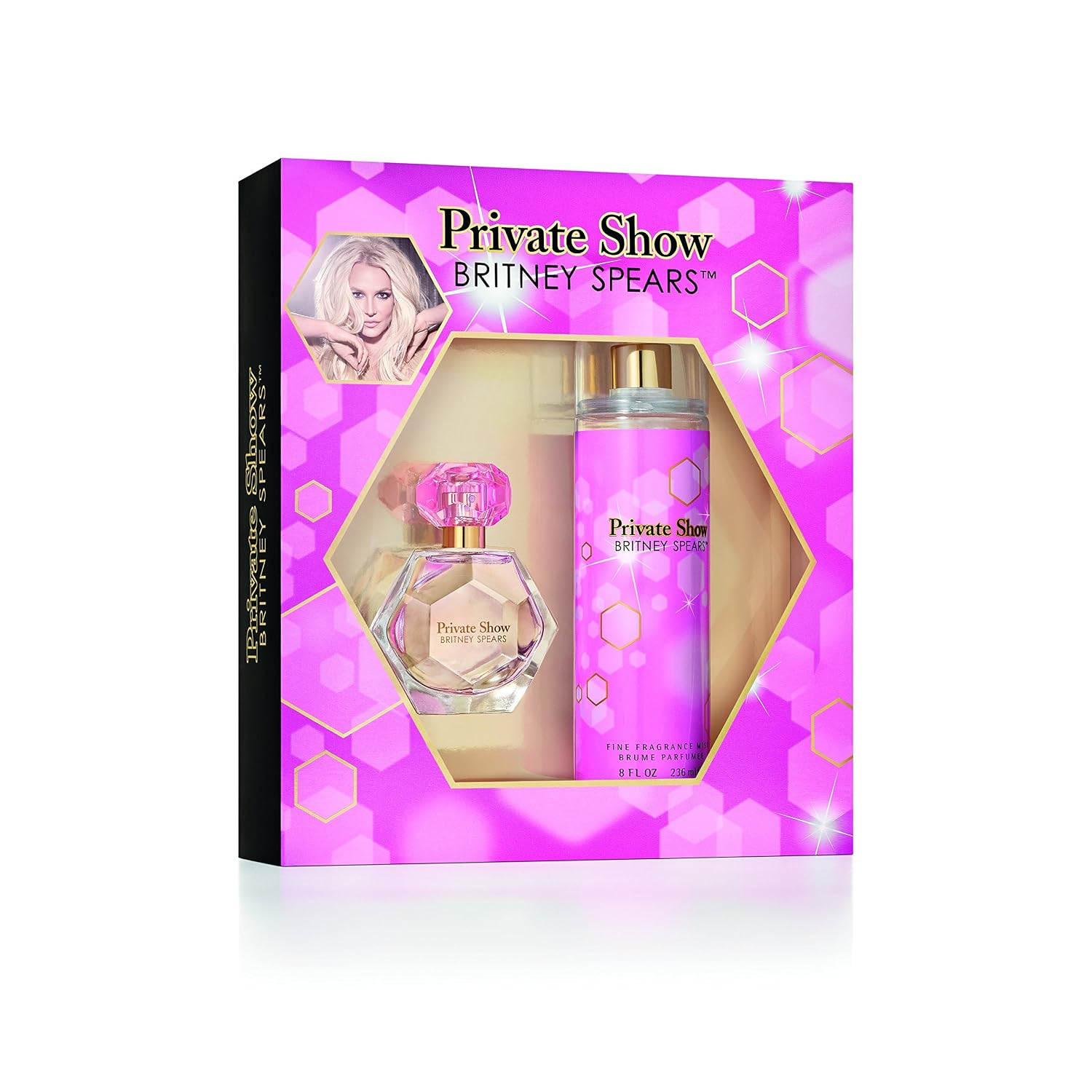 Britney Spears Private Show Ladies Gift Set, includes fine fragrance mist of 8 fl oz and an EDP parfum spray vaporisateur of 1 fl oz.