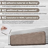Vista 7 de PURE ERA - Alfombras para peldaños, de felpa suave, con bordes redondeados, de interiores, aptas para mascotas, antideslizantes, sin cinta, lavables