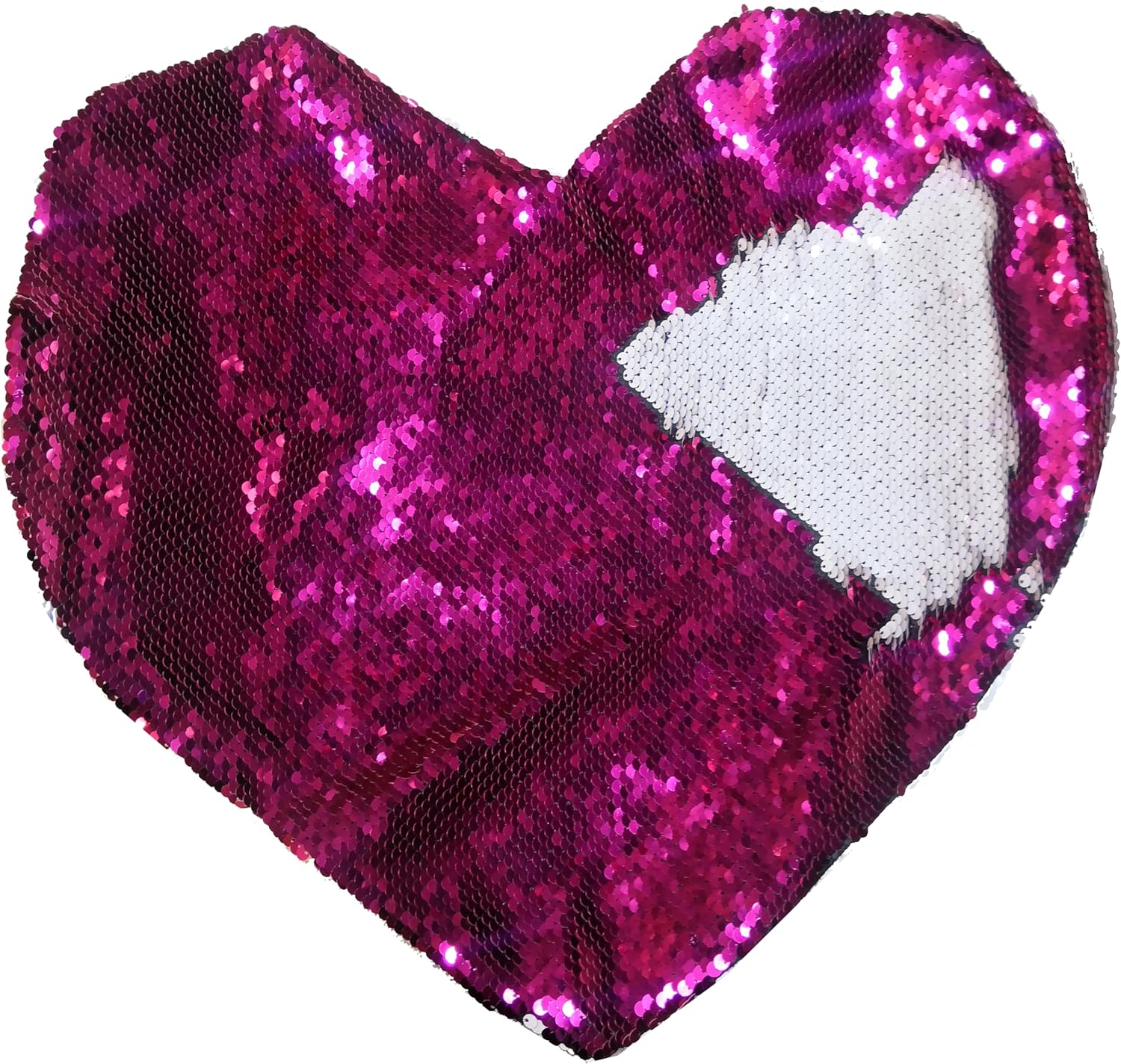 4 Pack Sublimation Blank Pillow Cover Heart Shape Case 18x14 in Reversible Sequin Magic Swipe Pillow Cases with Zipper for Couch Sofa Bed Decorative Cushion Cover
