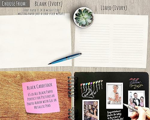 Vista 19 de Libro de invitados rústico de madera de 11 x 8.5 pulgadas: fabricado en Estados Unidos