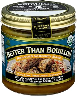 Better Than Bouillon Organic Reduced Sodium Roasted Chicken Base, 8 oz - Premium Organic Flavor Paste