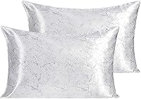 Vista 139 de NTBAY - Fundas de almohada de satén para cabello y piel, fundas de almohada sedosas de lujo con cierre de sobre.