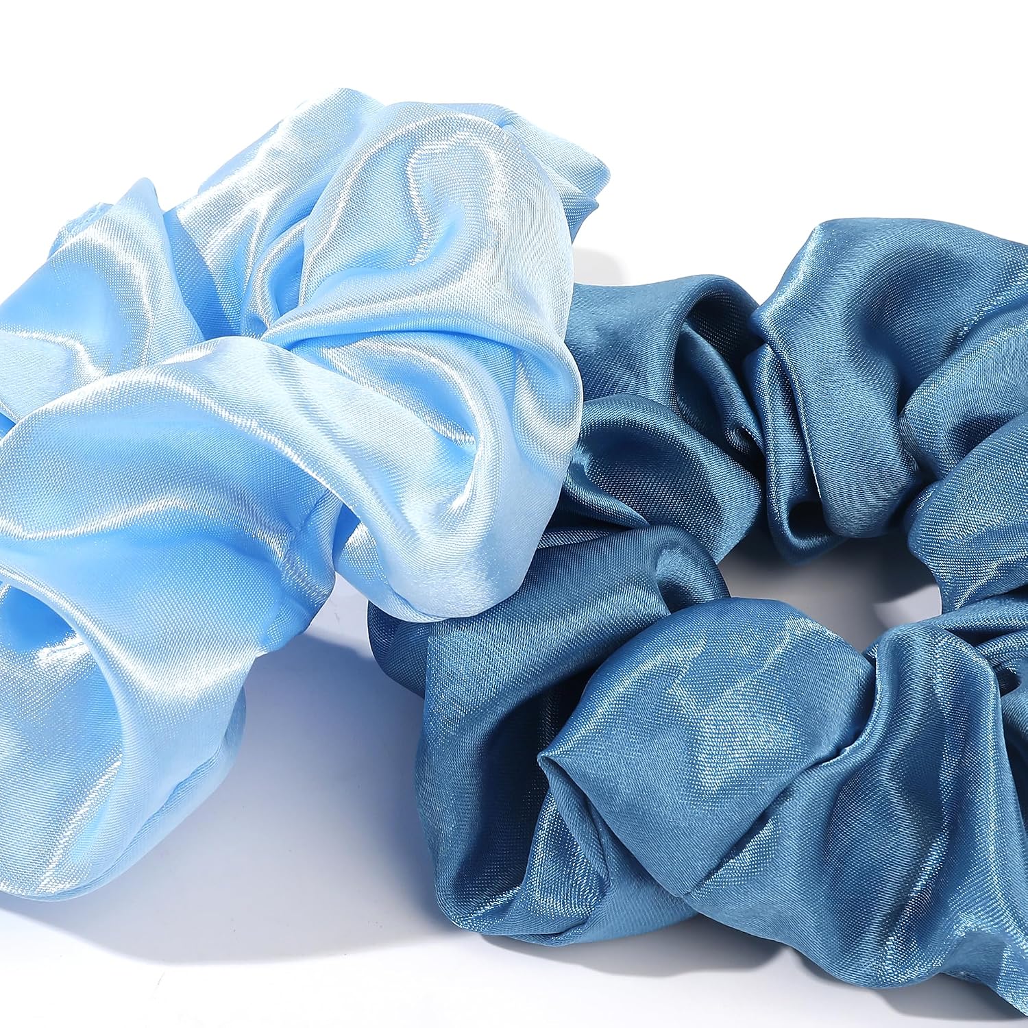 Satin Hair Scrunchies: Cute, Big Pony Tail Holders for Thick, Curly Hair - No Crease, No Damage Hair Ties for Girls and Women image 5