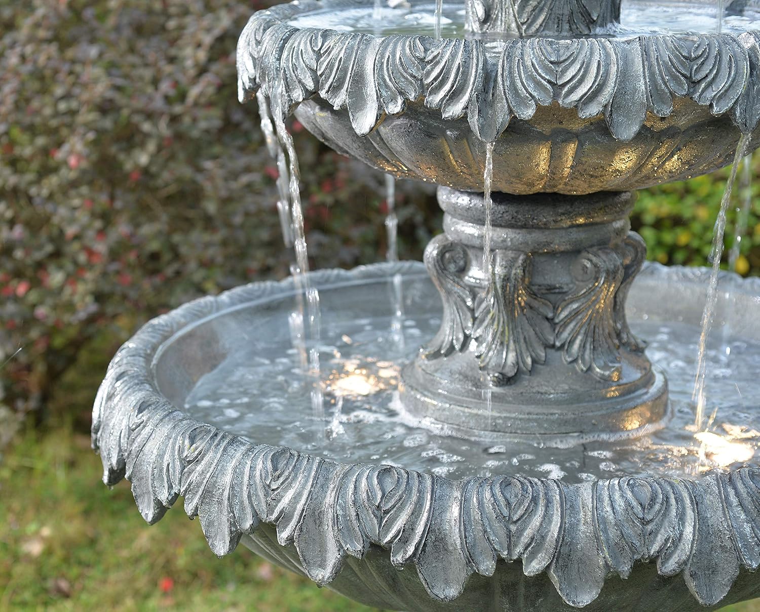 Kenroy Home 51139SNDST Ibiza Birdbath with Sandstone Finish, Classic Style, 21" Height, 16.5" Width, 16.5" Depth