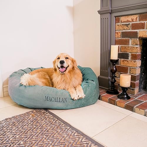 Miniatura 5 de Majestic Pet Cama para perro de bagel personalizada, lavable a máquina, tapete de dormir suave y cómodo, cojín de apoyo duradero, bordado