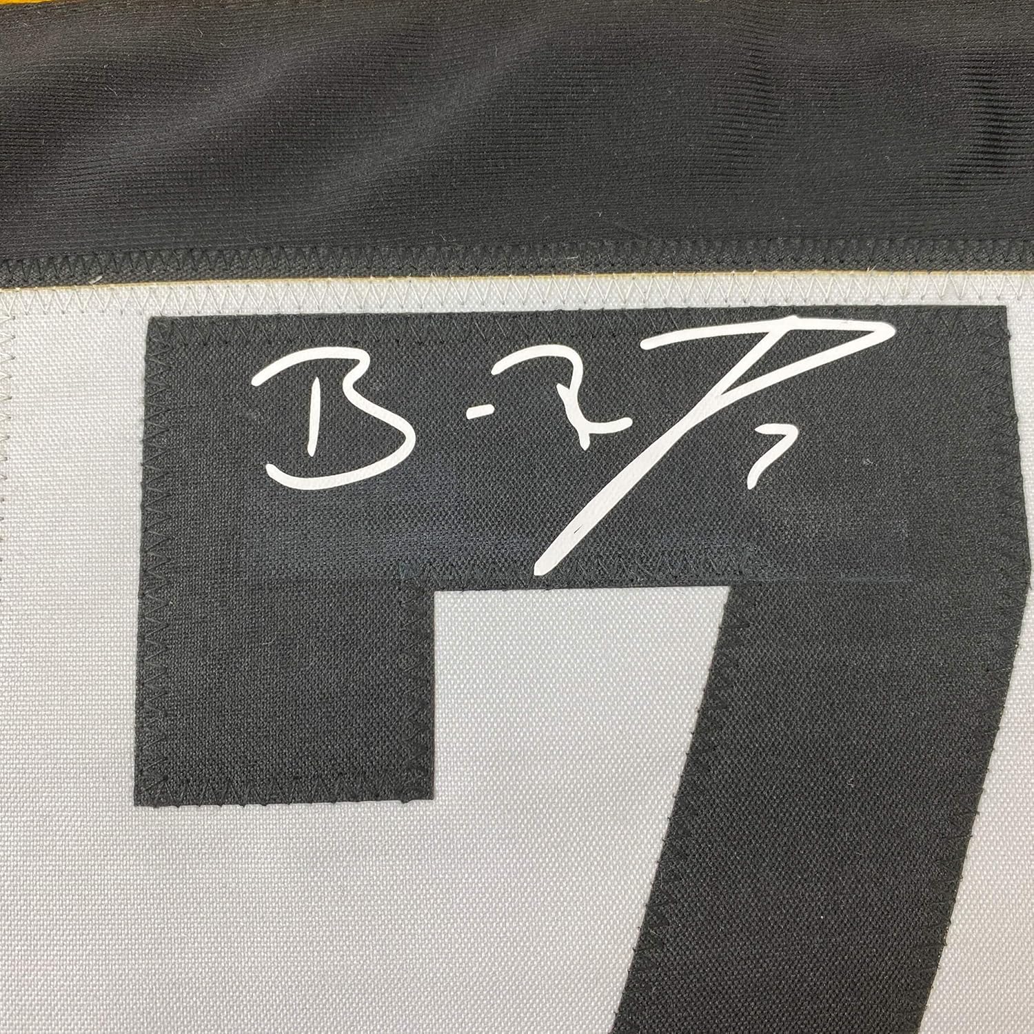 Facsimile Autographed Ben Roethlisberger Pittsburgh Bumble Bee Reprint Laser Auto Football Jersey Size Men's XL