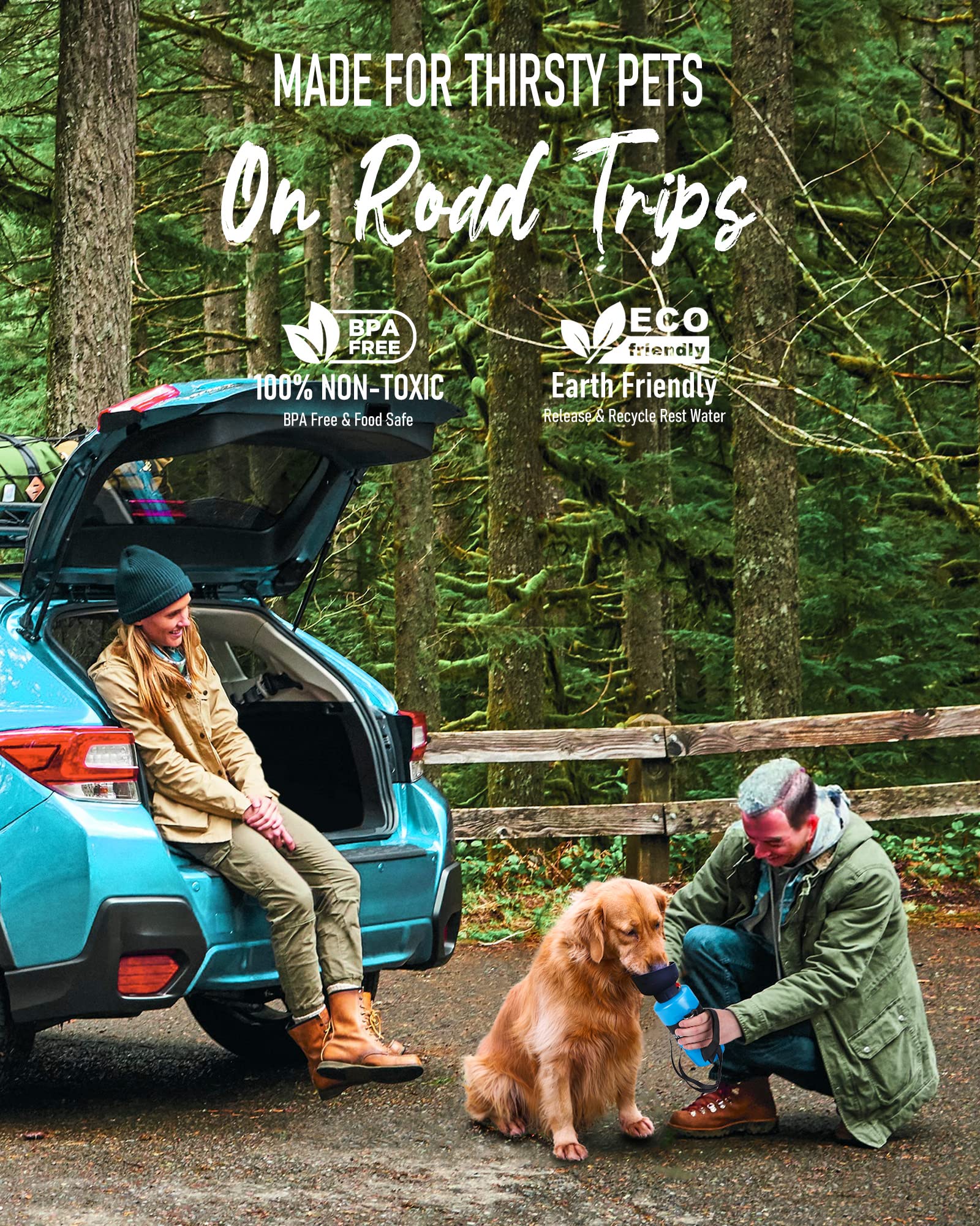 leotc 2023 Upgraded Dog Water Bottle Foldable,Portable Dog Water Dispenser,Large Water Bottle for Dogs,Dog Travel Water Bottle for Outdoor Walking,Hiking,Travel,Lightweight