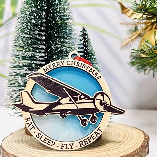 Cessna Airplane Christmas Tree Ornament, Aircraft Decoration, Airliner Pilot Keepsake, Aviation Gifts for Pilots, Cabin Crew, Flight Attendant, Flying Lovers