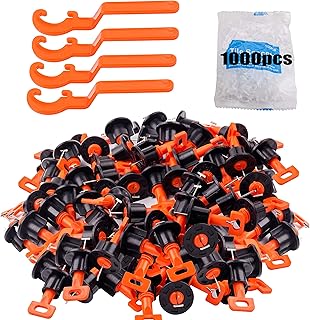 Tile Leveling System Kit with 200pcs Tile Leveler & 4 Special Wrenches & 1000pcs 2mm Tile Spacers