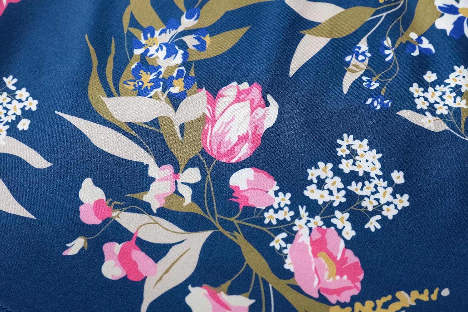 Vozanet Women's Short Sleeve Top and Shorts Pajama Sets Plus Size V Neck Colorful Flower Nighty Loungewear With TWO Pockets - Image 6