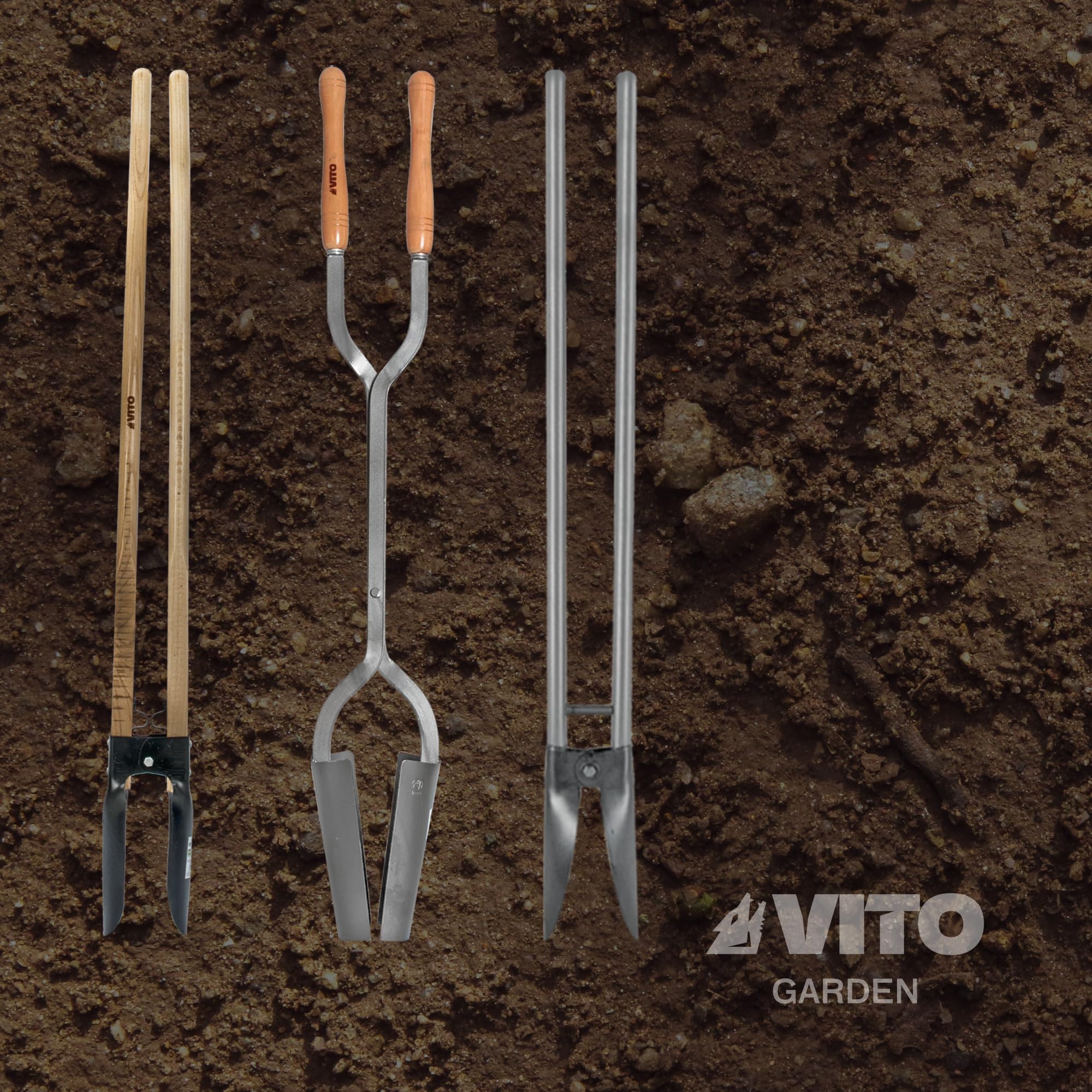 VITO Garden – Robusta vanga per pali della recinzione – Escavatore manuale per terra – Scavabuchi per terra – Escavatore manuale – Vanga per fori – perfetto per scavare fori per pali della recinzione