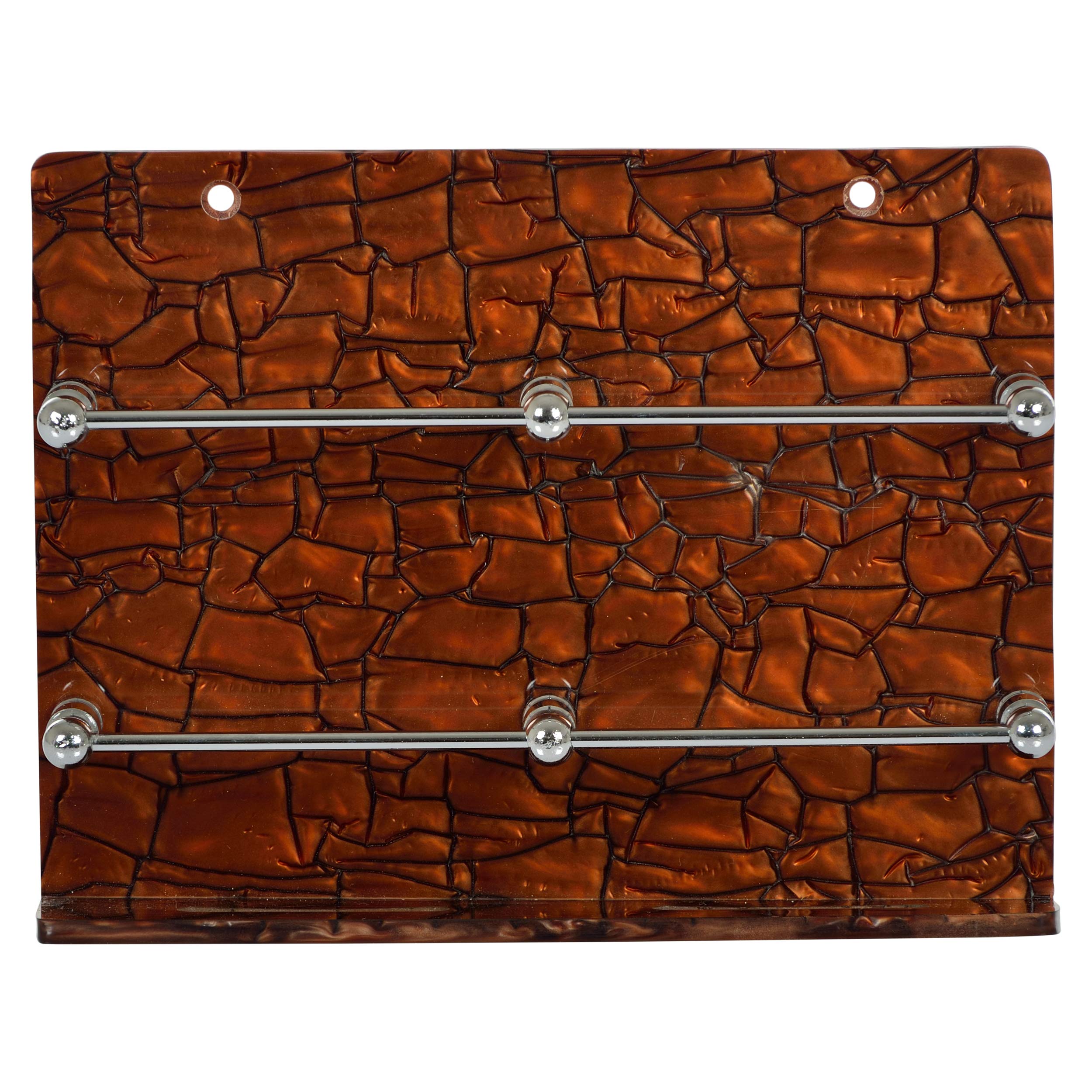 STIMULUS Acrylic Brown Mobile Phone Stand – Wall-Mounted Holder for Smartphones, Remotes & Charging | Space-Saving, Strong Adhesive, Made in India