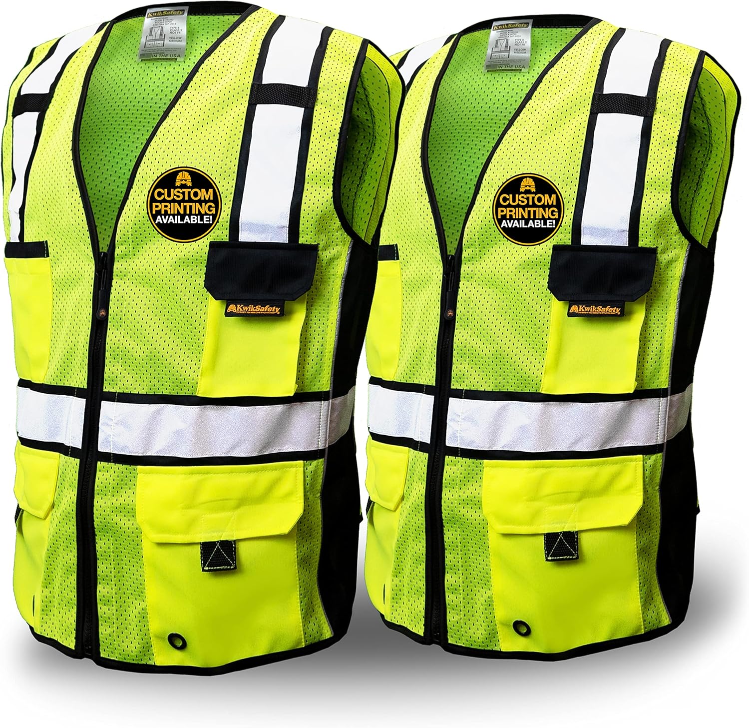 KwikSafety - Charlotte, NC - RoadBOSS Econ & Premium Safety Vest Class 2 Reflective Vest ANSI OSHA Safety Vest for Men