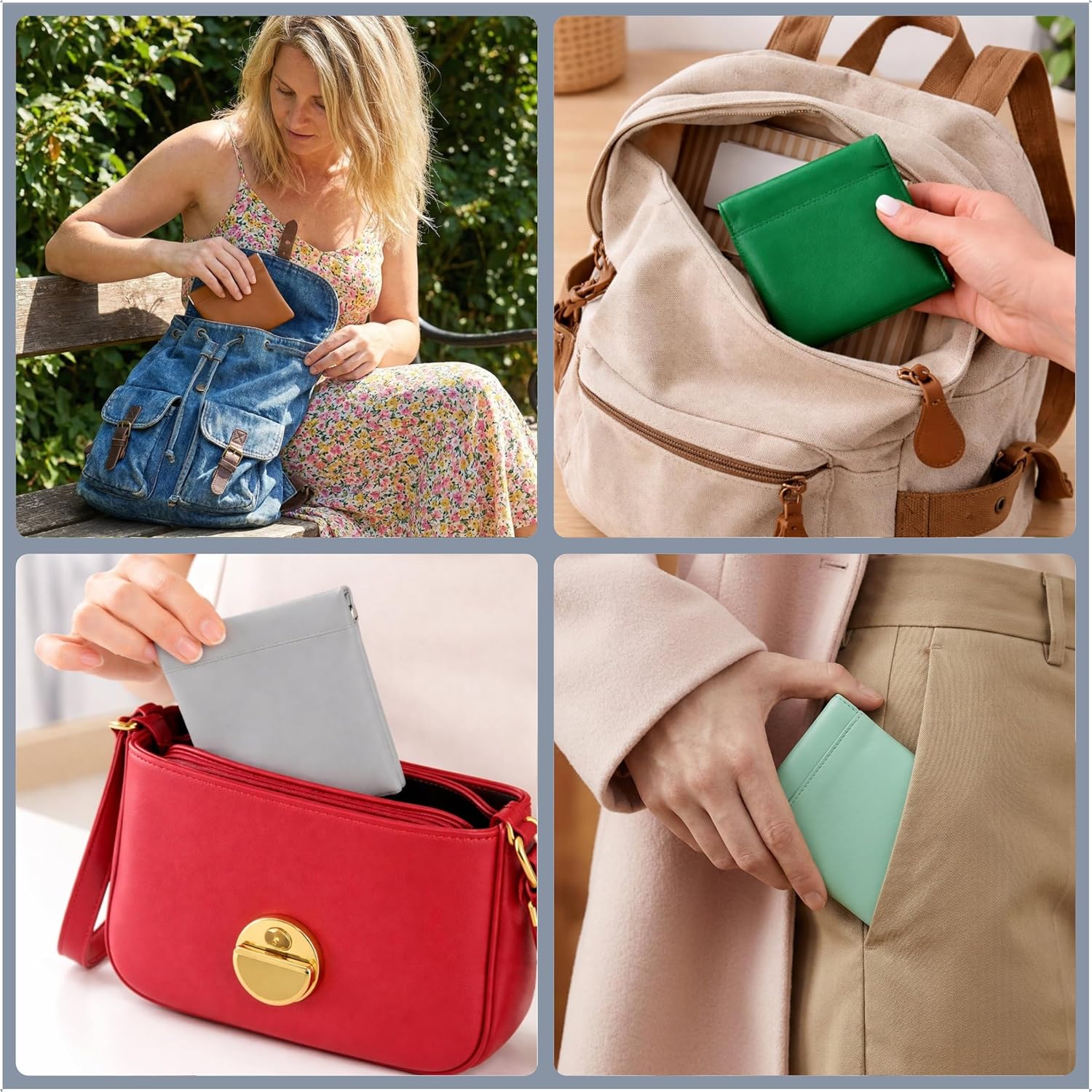 Hoolerry 30 Pcs Small Makeup Bag Portable Mini Women's Leather Pouches Self Closing Coin Purse Bulk Waterproof Lambskin Cosmetic Bag for Travel Lipstick Cosmetic Headphones Jewelry