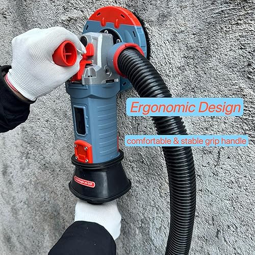 Miniatura 3 de Cepilladora de hormigón de 5 pulgadas 1500 W con cubierta de extracción de polvo y rueda de taza de diamante, máquina de eliminación de adhesivo de