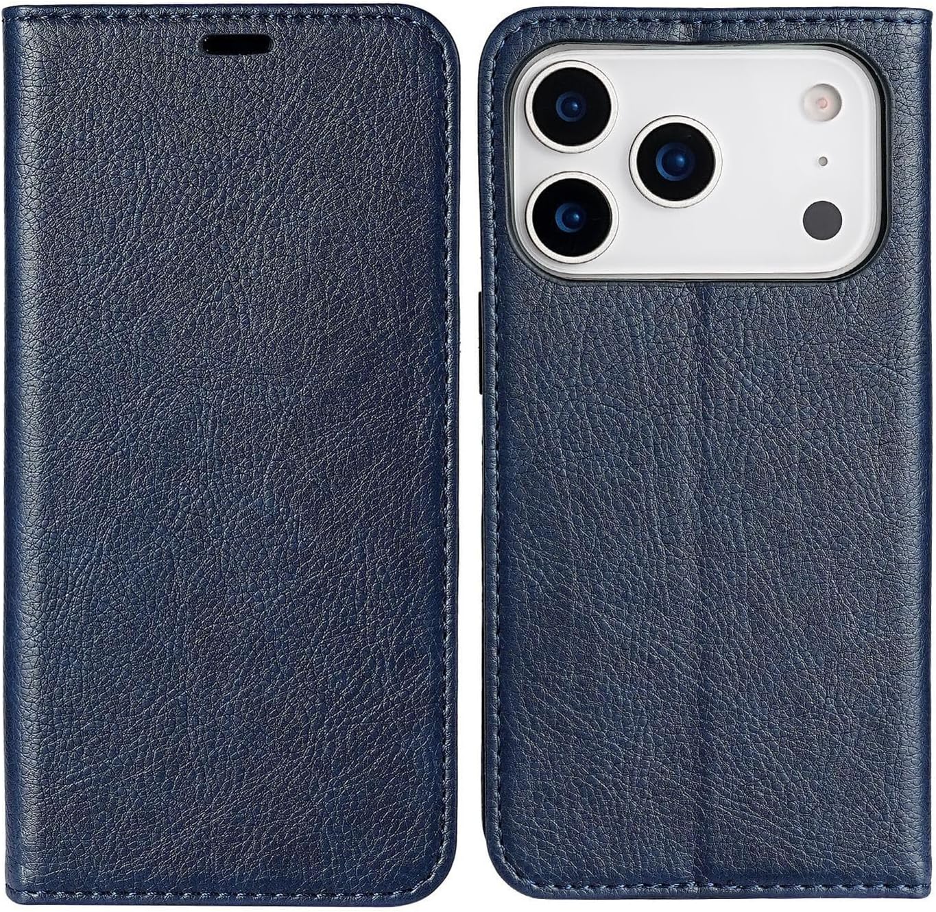 Flip Case for iPhone 17 Pro Max/17 Pro/17 Air/17,All-Inclusive Protection Business Leather Magnetic Closure Wallet Phone Cover Soft Drop Protection Internal Shell (17 Pro,Blue)