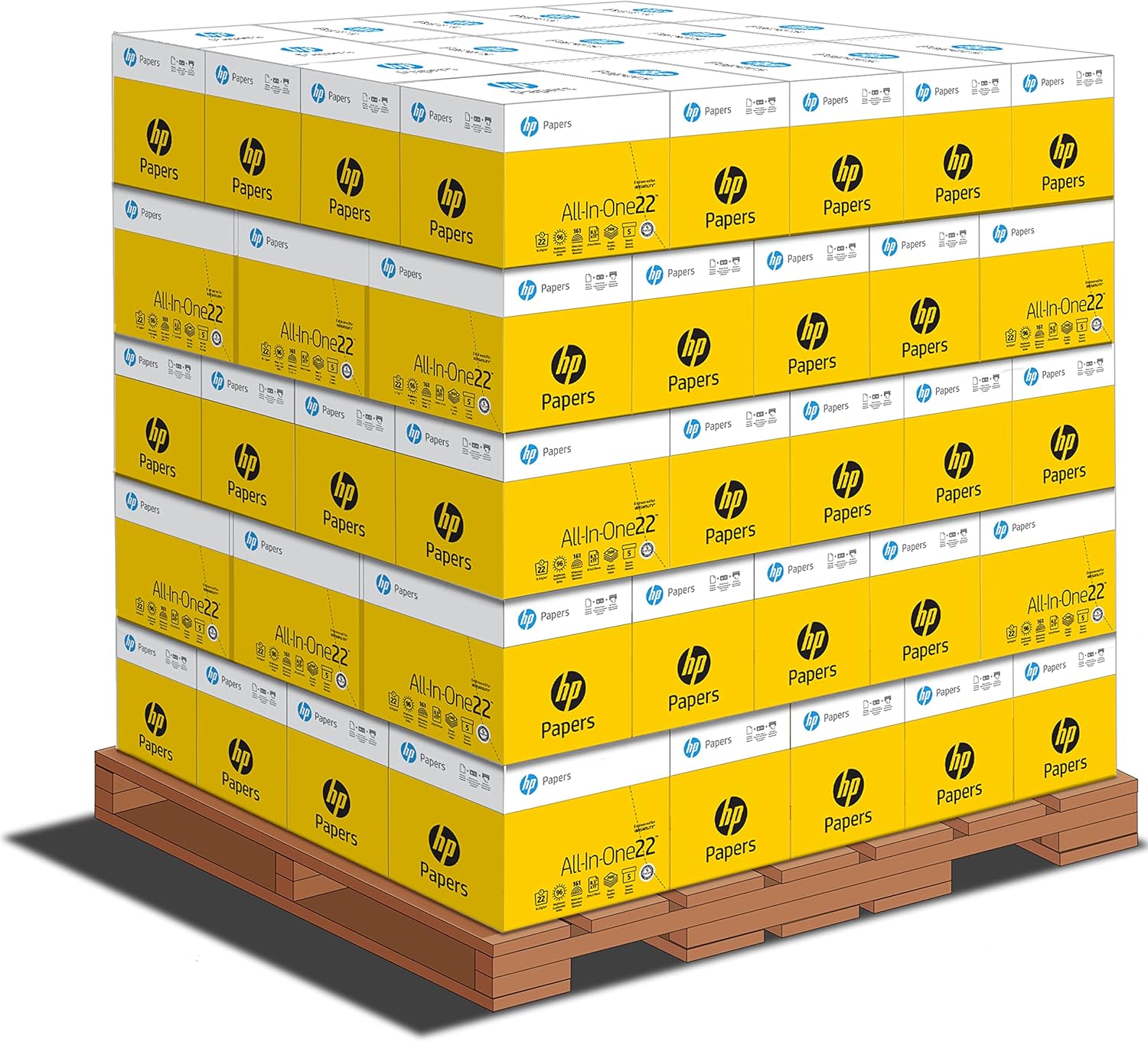 HP Papers | 8.5x 11 Paper | All-In-One 22 lb | 5 Ream Case - 2,500 Sheets | 96 Bright| Made in USA - FSC Certified | 207000C