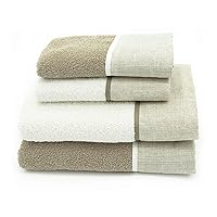 CREOLE Set di asciugamani da bagno, Riga creta