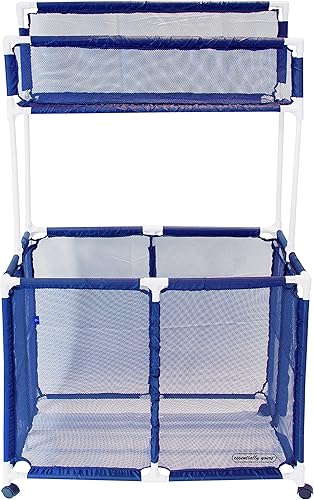 Miniatura 11 de Essentially Yours Soporte organizador de equipo de almacenamiento para piscina, fideos, juguetes, bolas y flotadores, cubo de malla de doble piso