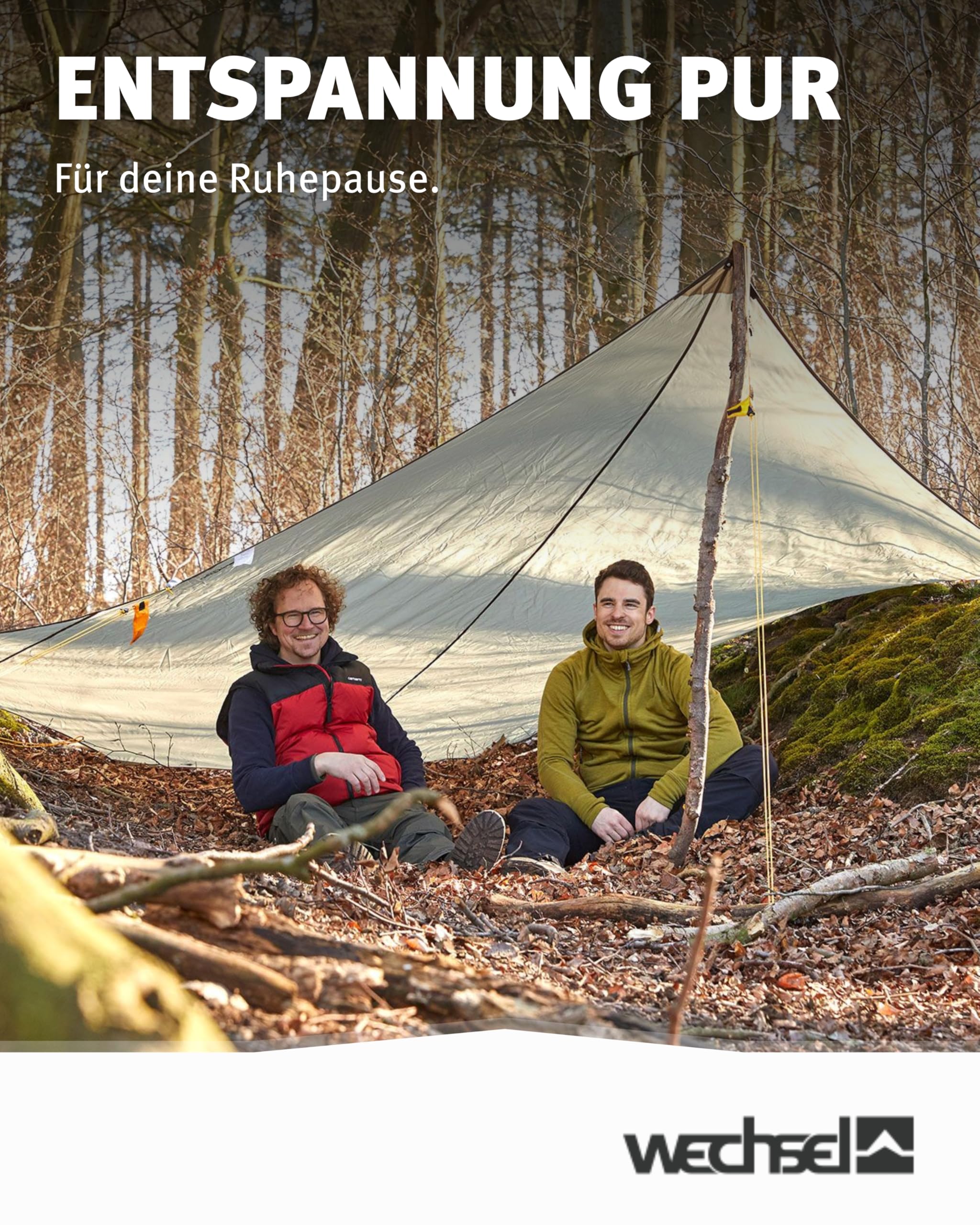 Wechsel Wing M Laurel Oak I wasserdichtes Zeltdach mit 5.000 mm Wassersäule I robust & kompakt für unterwegs I als Vorzelt oder Universalüberdach für Trekking, Camping, Radreisen, Kanu & Kajak