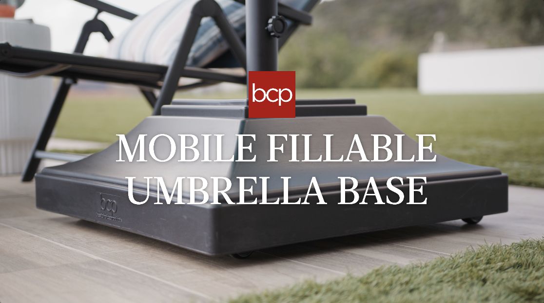 Best Choice Products Fillable Mobile Umbrella Base, Heavy Duty Base, Square Tiered Market Stand for Patio, Deck, Outdoor w/ 4 Wheels, 2 Locks, 2 Knobs, 120lb Capacity