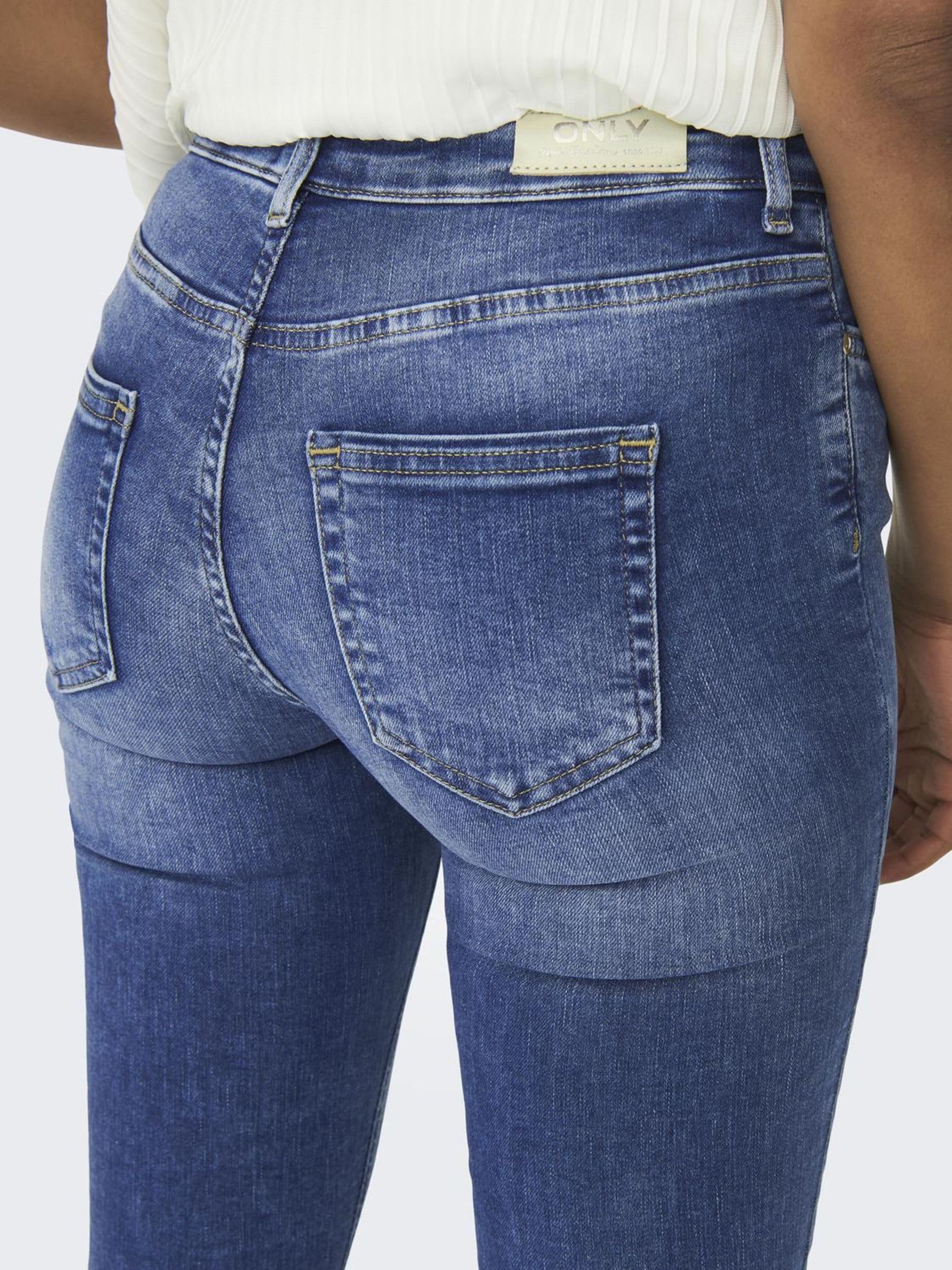 ONLY Women's Onlblush Life Mid Sk DNM Rea1099 Noos Jeans