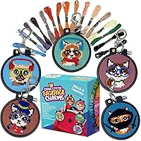 Vista 1 de CRAFTILOO Kits de Punto de Cruz de Gatos para Principiantes. 5 Kits de Punto de Cruz Estampados para Niños. Kits de Needlepoint para Principiantes.