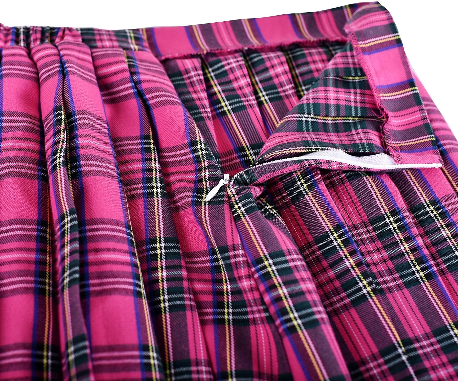 Sunny Fashion Girls Skirt Kids School Uniform Set Red Tartan Pleated Hem Skirt