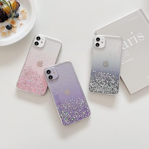 Miniatura 4 de ZTOFERA Funda suave para iPhone 11 de 6.1 pulgadas, funda protectora de silicona con purpurina brillante TPU para niñas y mujeres, a prueba de