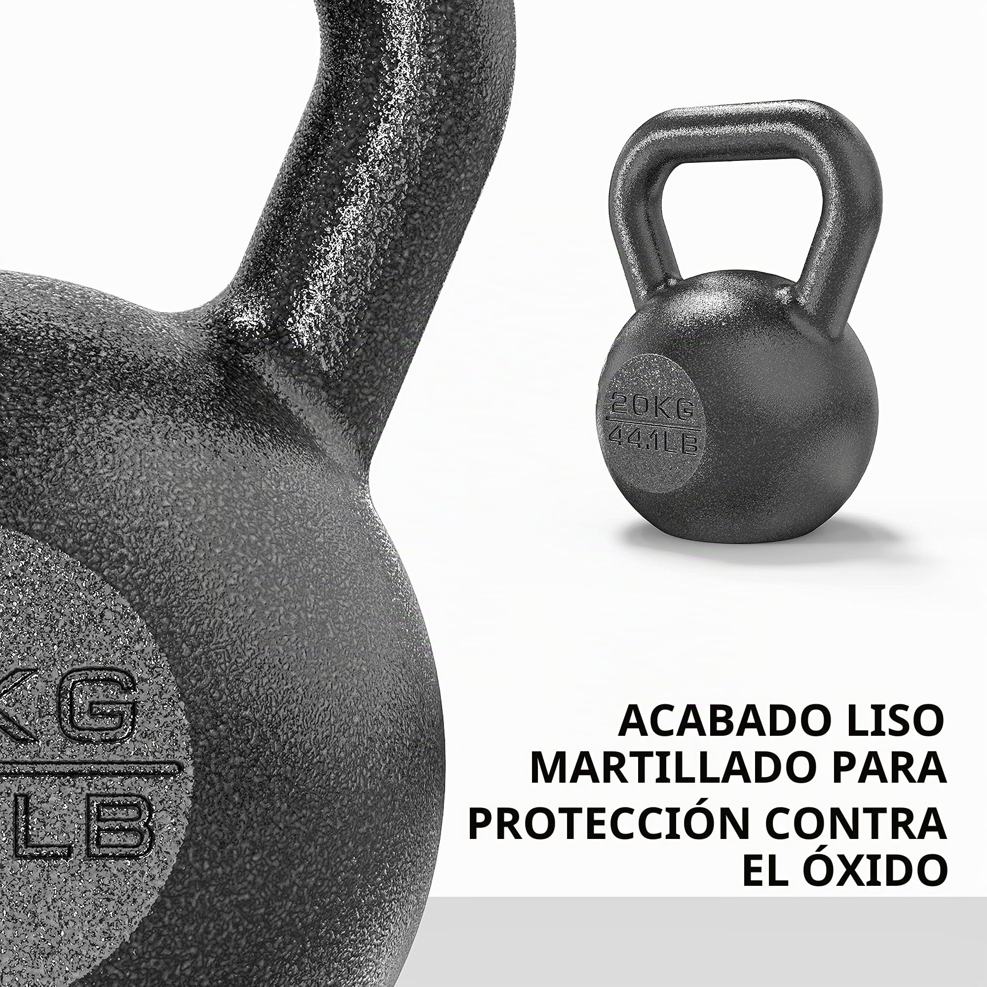 PROIRON Pesa Rusa de Hierro Fundido, Kettlebell para fisicoculturismo y Entrenamiento con Pesas (4-24kg)