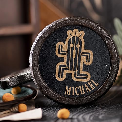 Miniatura 4 de ffxiv Cactuars - Taza de madera con jarro de madera. Regalo para jugadores. Jarro de cerveza de madera personalizada. Regalo personalizado para él,