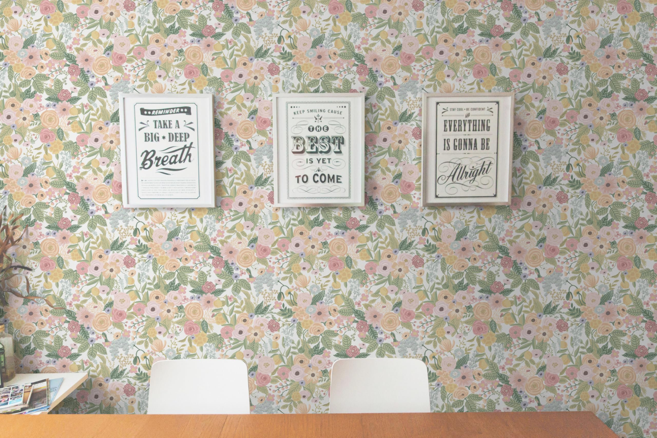 Timeet Samoprzylepna tapeta w kwiaty, różowa, samoprzylepna tapeta w stylu vintage, 41 x 300 cm, kwiatowa, folia do mebli, wodoszczelna, winylowa, papier ścienny do salonu, sypialni, kuchni, szafek