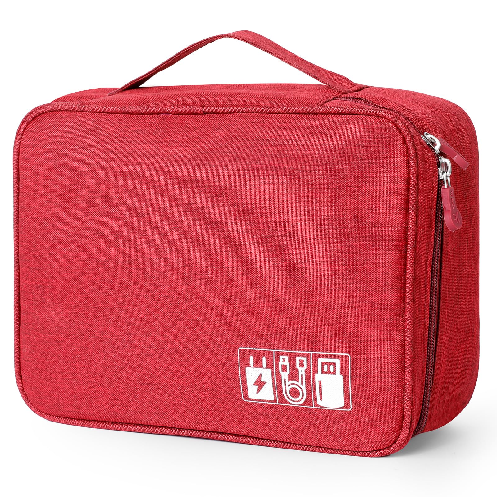 AiQInu Organizer Cavi Borsa da Viaggio Organizzatore Cavi Resistente All'acqua Portatile Porta Cavi Organizer per Caricatore, Chiavetta USB, Auricolare, Power Bank, Hard Disk, Scheda SD