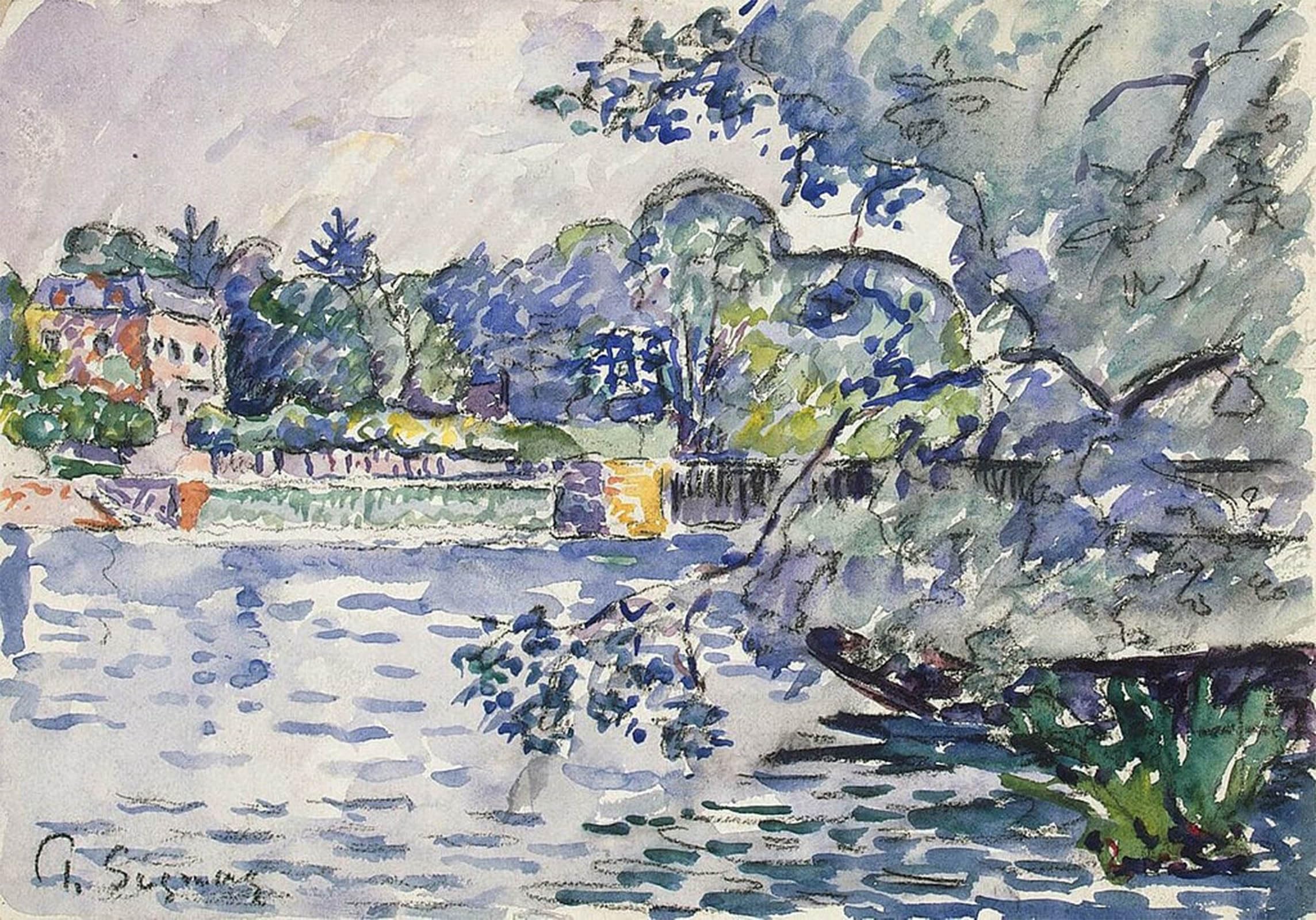 Impression d'art Bords de Seine de Paul Signac toile idéale pour offrir - 5