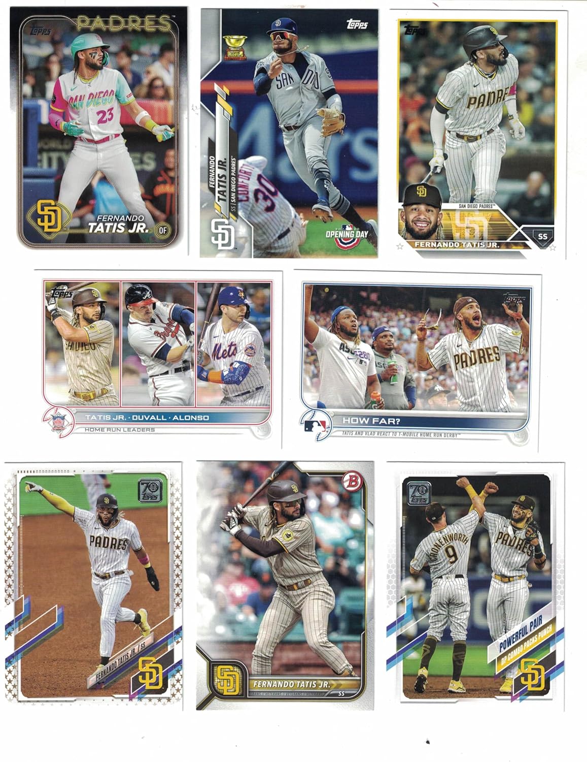 Fernando Tatis Jr. Baseball Cards / 50 Card Lot! - All Different with Topps, Bowman, Donruss and More! *Plus Bonus* Included is the 2024 Topps Baseball Padres Team Set (Series 1 and 2)!