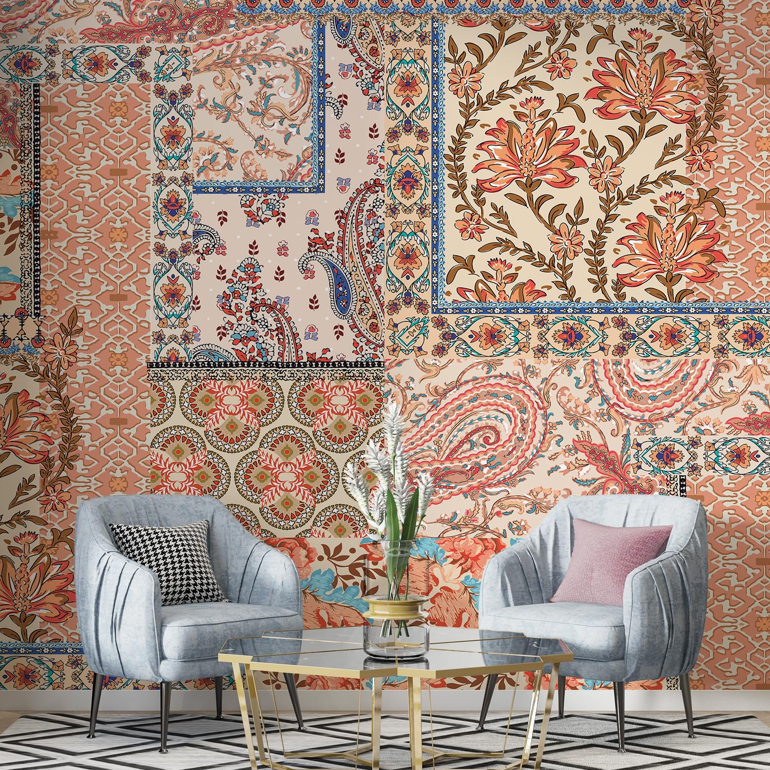 See full amazon price history chart for PAPER PLANE DESIGN Red Floral Exquisite Ethnic Wall Mural Wallpaper. Full Wall Coverage. (Ds2) (8 X 10 FEET, Non Woven Prime - Non Adhesive) PAPER PLANE DESIGN Red Floral Exquisite Ethnic Wall Mural Wallpaper. Full Wall Coverage. (Ds2) (8 X 10 FEET, Non Woven Prime - Non Adhesive) (B0DGF1F36S) Amazon Price History, Amazon Price Tracker