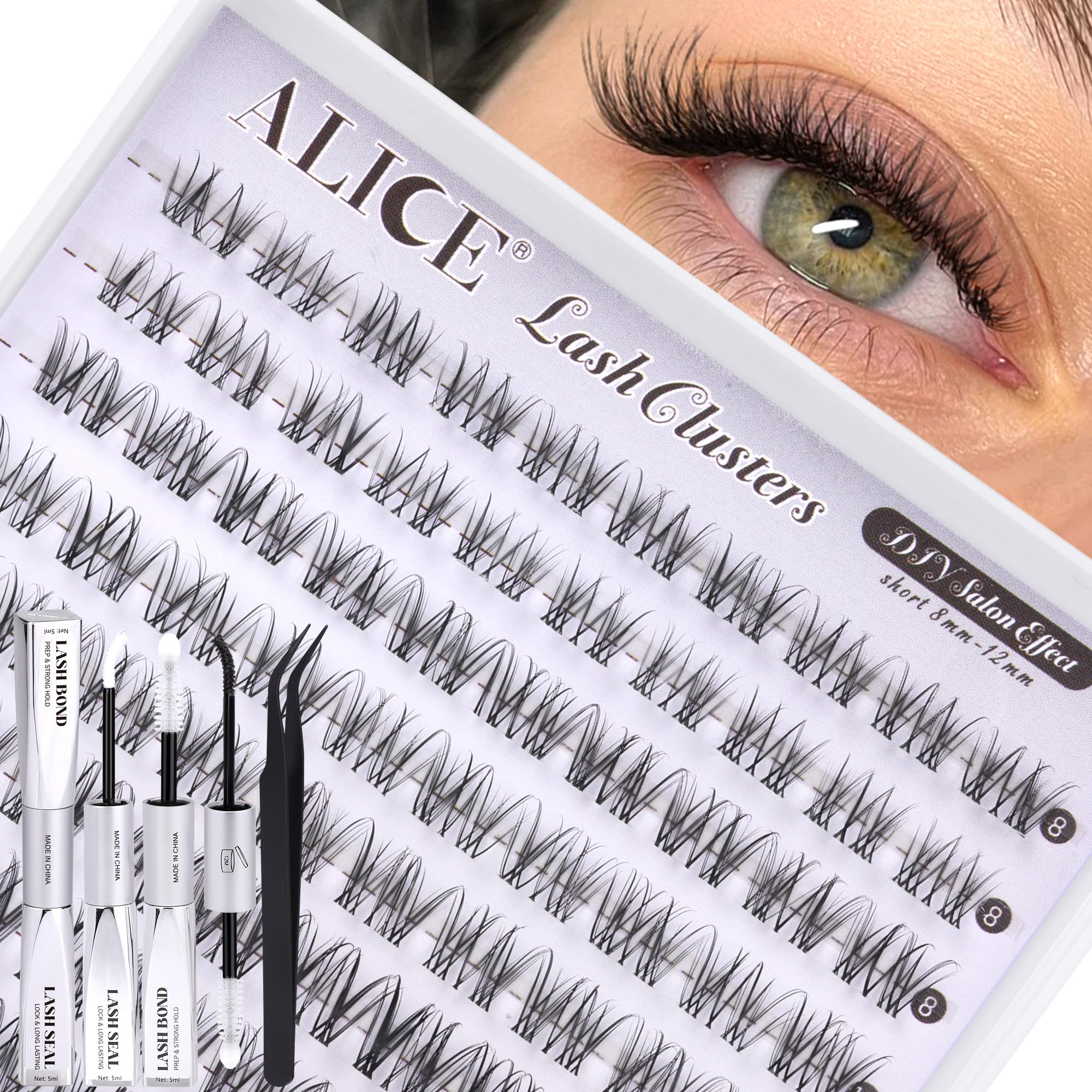 ALICE Lash Clusters: Natural Volume Eyelashes -24