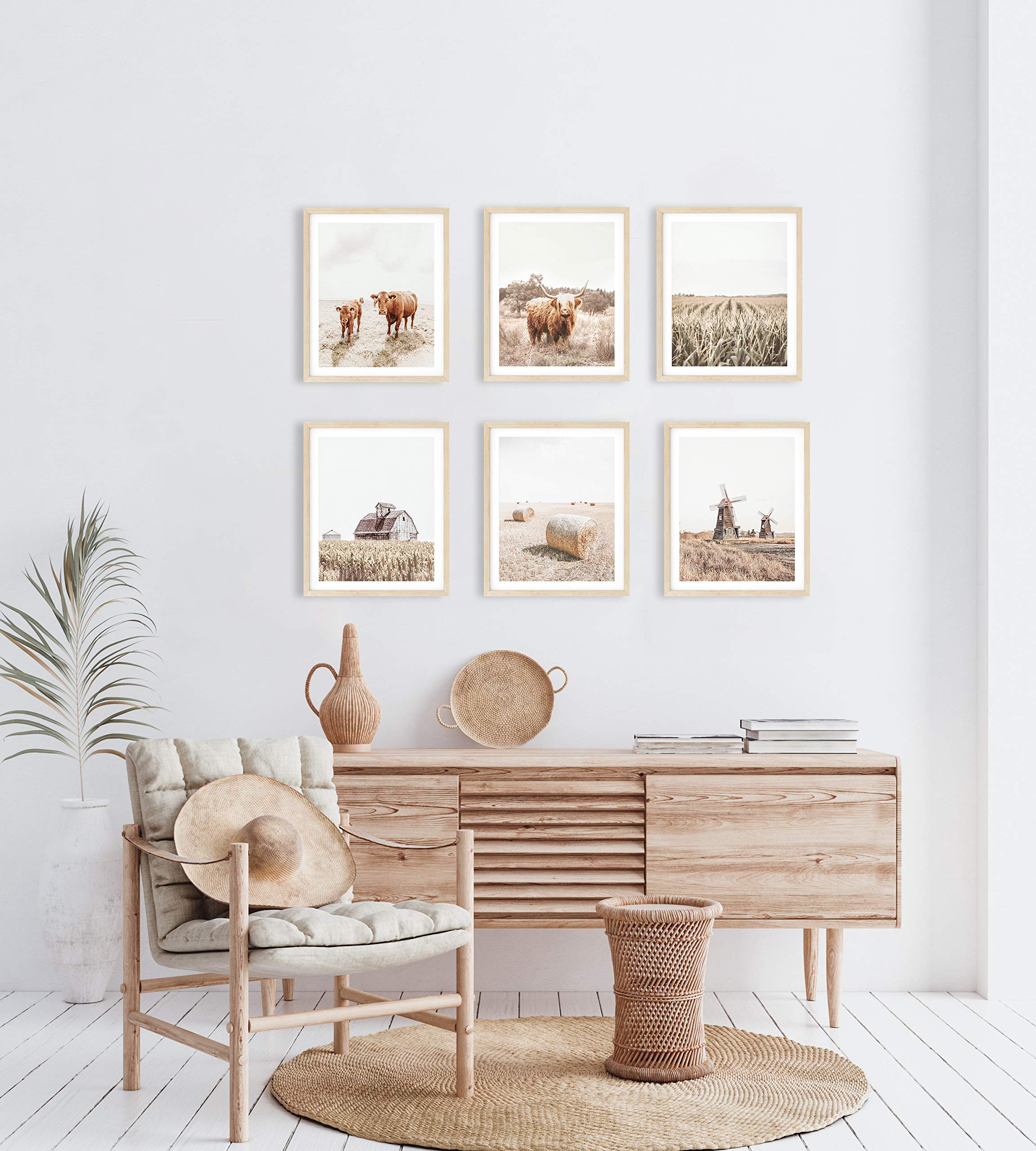 Highland Cow Art and Farmhouse Wall Decor by Haus and Hues Cow Wall