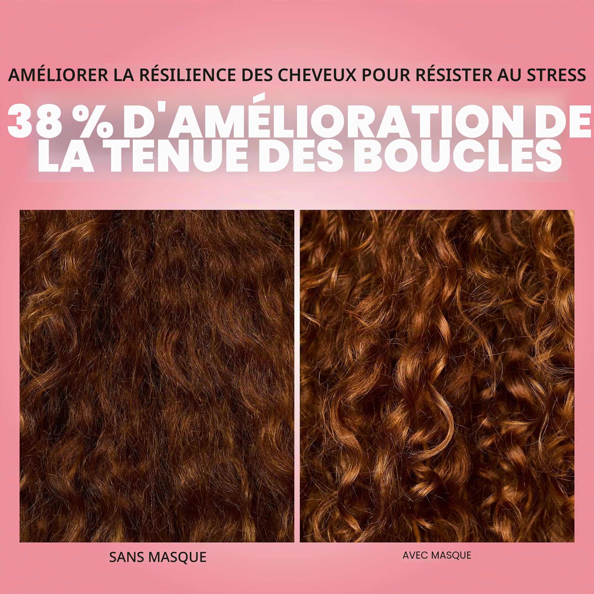 Masque capillaire sans rinçage pour cheveux abîmés (50 ml) – protection thermique BioTech jusqu’à 230°C avec molécule Goddess – soin reconstructeur effet blowout à base de protéines – Anti-frisottis