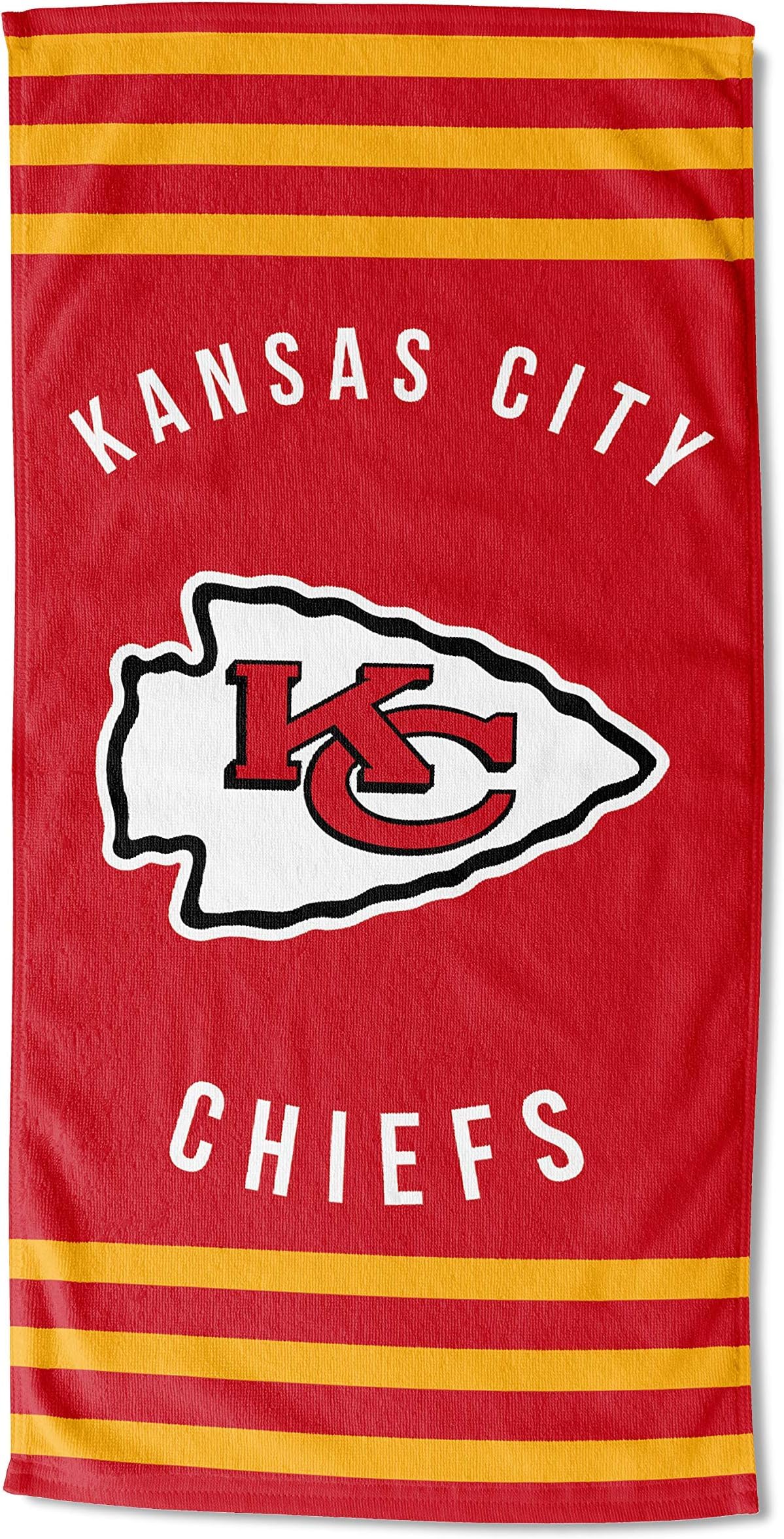 NORTHWEST NFL Kansas City Chiefs Unisex-Adult Beach Towel, 30" x 60", Stripes (Pack of 6)
