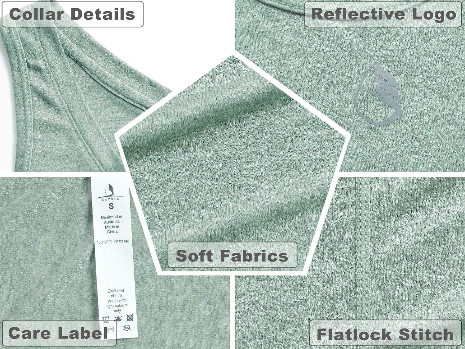 icyzone Women's Workout Athletic Tank Top - Image 5