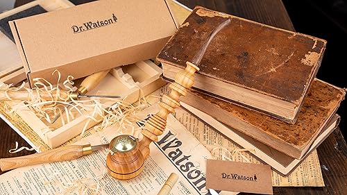 Miniatura 6 de Dr. Watson - Pipas de tabaco de madera, con forma de Churchwarden, hechas a mano con madera natural