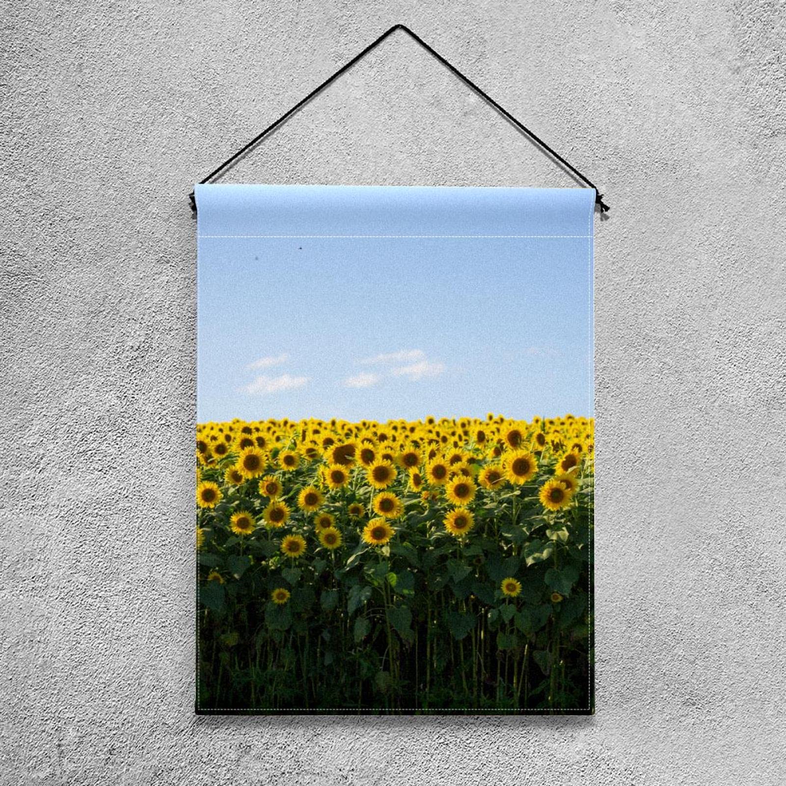 RABUSOFA Sommerhaus-Flagge 71x102 Cm – Doppelseitig, Sonnenblume Mit Spruch 'Gott, Alle Dinge Sind Möglich'