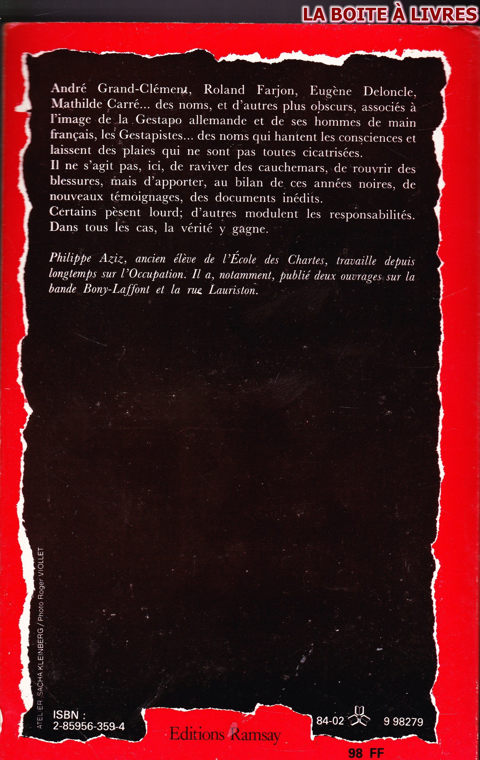 Le livre noir de la trahison : histoires de la gestapo en France