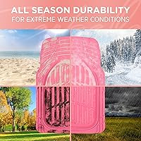 Vista 6 de CARBELLA - Juego de 4 alfombrillas de piso de goma rosa para automóvil - Accesorios rosa universales para ajustarse a todo tipo de clima