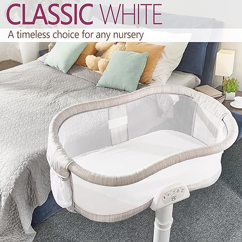 Miniatura 6 de VOLHA&CO - Sábanas bajeras de moisés para colchón rectangular ovalado de reloj de arena, neutrales para bebés niños y niñas, 100% algodón de punto