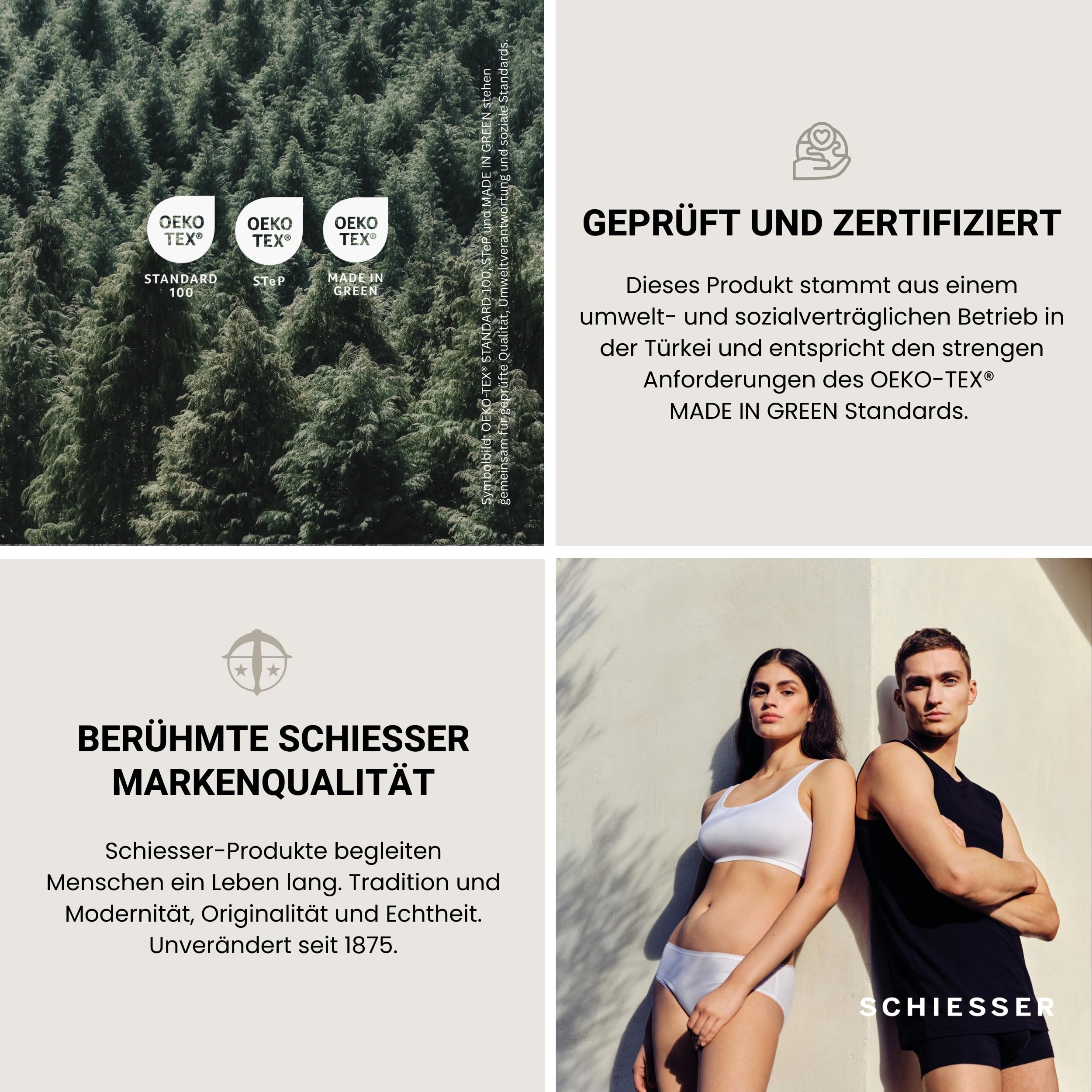 Schiesser Handtuchset Turin | Frottier | 4-teilig | Reiskornoptik | 100% Baumwolle | flauschig, saugstark, farbecht | Oeko-Tex® Made in Green Zertifiziert | Kordelaufhänger | 50x100cm | Offwhite