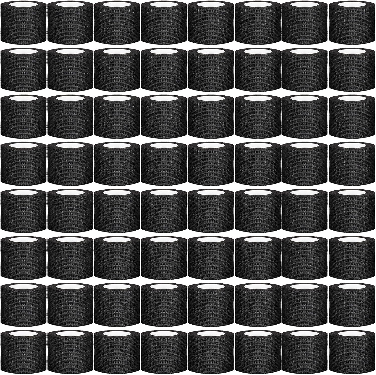 90 Pack Black Self Adhesive Bandage Wrap Bulk 2 Inch x 5 Yards Cohesive Bandage,Vet Wrap Breathable Elastic Self-Adherent Tape for Stretch Athletic Sports Wrist Ankle Dogs Pet Vet Wrap